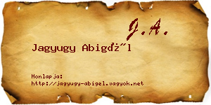 Jagyugy Abigél névjegykártya